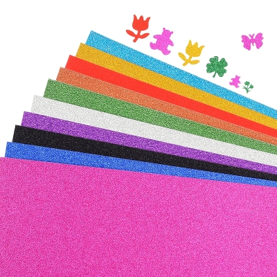 A4 Gold Powder Card Paper Color Jincong Laminating Film Stickers Can Be Pasted DIY Material Cut and Paste 10 Colors 10 Sheets Can Be Customized