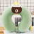 Purple Penguin U Shape Neck Pillow Fashion Embroidery Customized Company Logo Office Nap Lunch Break Pillow Lumbar Support Pillow