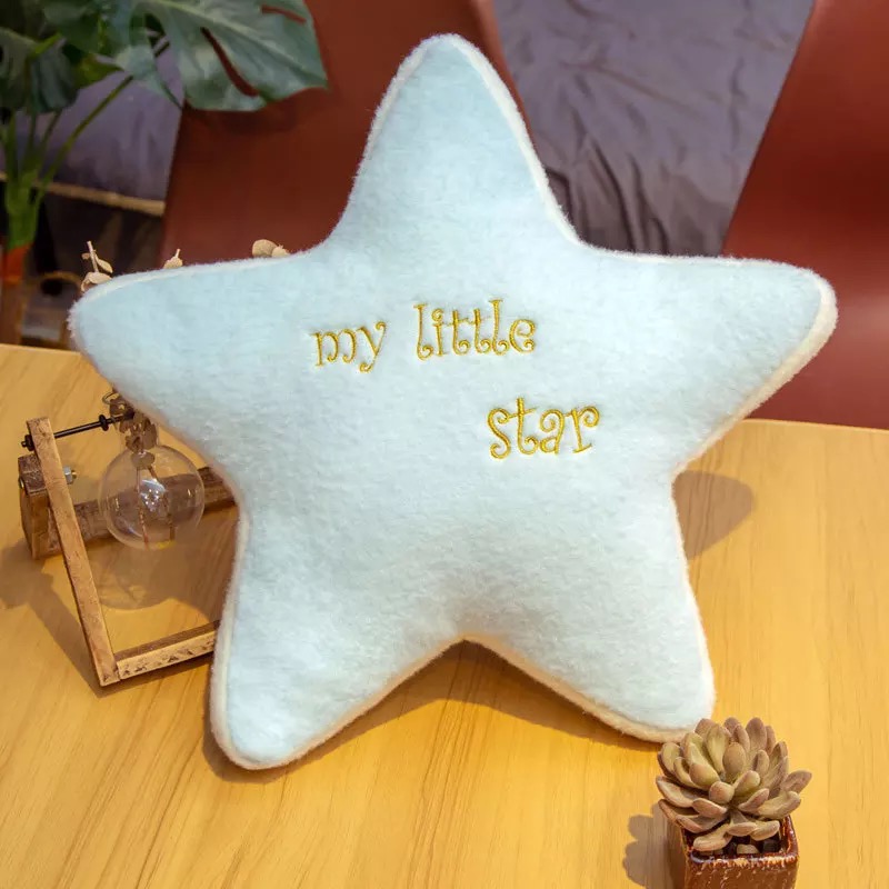蓝色五角星抱枕公主女皇冠腰靠汽车旅行用品客厅床上装饰品太阳枕