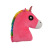 Cartoon Unicorn Plush Toy Rainbow Mane Horse Head Doll Elastic Spandex Super Soft Doll Pillow