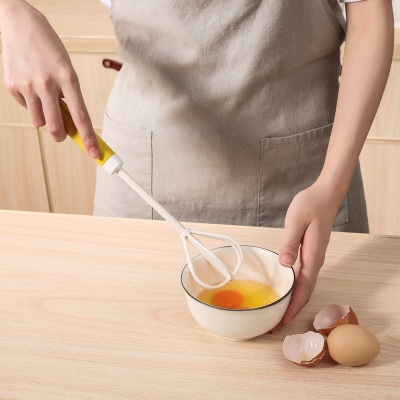 Kitchen Semi-automatic Egg Beater Manual Plastic Stirrers Flour Salad Multi-Function Handheld Stick