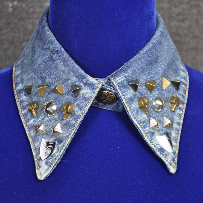 Popular New Denim Fake Collar in Stock Wholesale Fashion All-Match Collar Sweater Decoration Collar