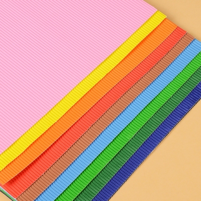 A4 Color Corrugated Card Paper Fancy Paper Roll Paper DIY Material Cut and Paste 10 Colors 10 Sheets Can Be Customized