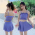 Swimsuit Female Skirt Style Boxer Split Two-Piece Suit Conservatively Thin Student Fairy Style Korean Ins Hot Spring Swimwear