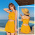 Swimsuit Female Skirt Style Boxer Split Two-Piece Suit Conservatively Thin Student Fairy Style Korean Ins Hot Spring Swimwear