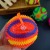7.5 Flash Double Planet Whistle Children's Elastic Massage Ball Jumping Ball Barbed Ball Luminous Massage Ball Squeeze and Sound
