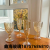 Glass European-Style Retro Embossed Glass Cup Set Thick Color Glass Wine Glass Cup Champagne Glass Gold