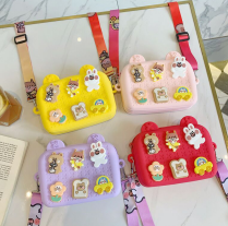 Fashion Cartoon Silicone Change Purse Personality Anime Danny Bear Coin Purse Silicone Key Bag Girls' Trend