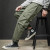 2021 Spring New Oversized Cargo Pants Straight-Leg Pants Dimensional Patch Pocket Handsome Men's Overalls