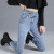 High Waist Jeans for Women Spring Light Color Slim Slimming High Stretch Skinny Frayed Hem Tappered Pencil Pants