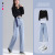 Real Shot High Waist Wide Leg Jeans for Women Loose Casual Straight Pants All-Match Slim-Fit Cigarette Pants New Mop for Women