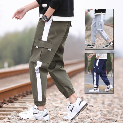 Pants Men's Spring and Autumn Men's Korean Style Trendy Casual Pants Loose Korean Style Sports Men's Pants Fashion Brand Ankle Banded Overalls