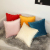 New Nordic Internet Celebrity Fur Ball Pillow Cushion Sofa Living Room and Bedside Back Cushion Solid Color Pillow Cover