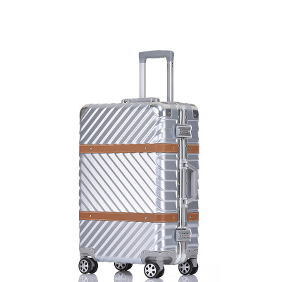 Retro Scratch-Resistant Suitcase Boarding Bag Trolley Star Same Aluminum Frame Trolley Luggage 22-Inch 1608/1618