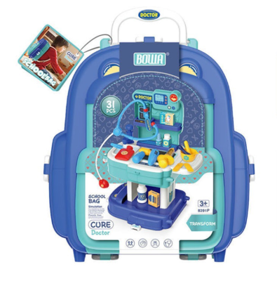 Medical Equipment Schoolbag Children Play House Medical Equipment Table Backpack Health Check Small Doctor Game