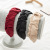 2020 Wide Version New Polyester Pleated Fabric Headband Bow Japanese and Korean Leaves Cross Handmade Headband