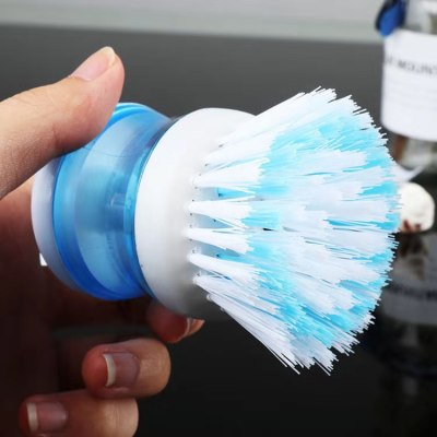 Kitchen Multi-Functional Hydraulic Dish Brush Artifact Household Plastic Cleansing Brush Bowl Wholesale