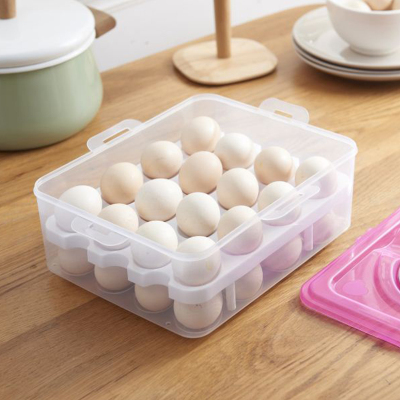 Household Large Capacity Egg Refrigerator Food Preservation Storage Box Portable Plastic Sealed Egg Carton Full Moon Packing Boxes