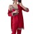 Sexy Pajamas Ice Silk Nightdress Emulation Silk Nightgown Embroidery Spring, Summer, Autumn Ladies' Homewear Five-Piece Suit with Chest Pad