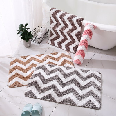 Simple Geometric Bathroom Bathroom Entrance Absorbent Non-Slip Floor Mat Bedroom Carpet Door Foot Mat Cross-Border Delivery