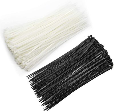 Nylon Cable Tie 12-Inch about 30.5cm Heavy Duty Cable with Self-Locking Strip Line Multi-Purpose White and Black