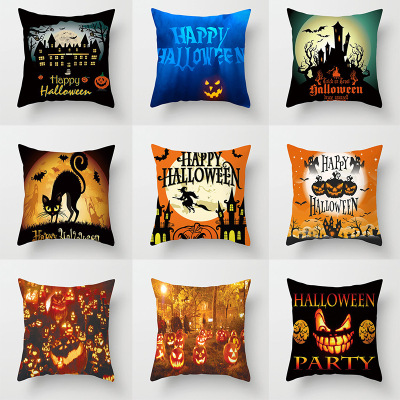 Yl007 EBay New Halloween Pumpkin Series Home Decoration Pillow Cover Cushion Pillow Case