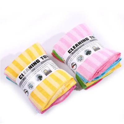 Hot Sale Microfiber Rag Kitchen Supplies Easy to Clean No Lint Dishcloth Small Wholesale Factory Direct Sales