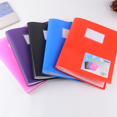 Factory Direct Sales Customizable Plastic Soft Leather 104 Pages Info Booklet Large Capacity Storage File Package Folder