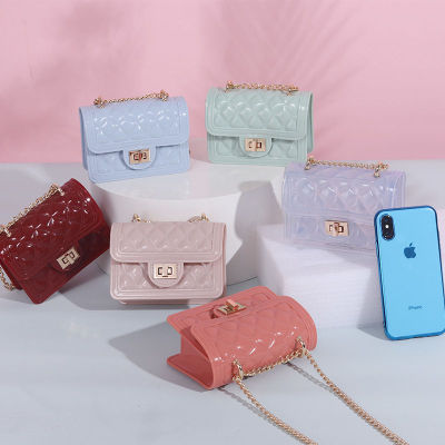 New Ins Super Popular Jelly Crossbody Fashionable Korean All-Match Shoulder Cute Small Square Bag Internet Celebrity Women's Bag Tide