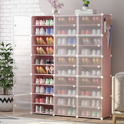 Simple Shoe Cabinet Economical Dustproof Dormitory Home Space-Saving Doorway Storage Cabinet Multi-Layer Storage Rack Shoe Rack Yiwu