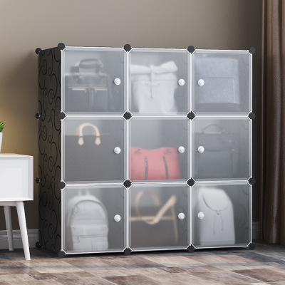 Jierran Household Storage Cabinet Multi-Functional Large Capacity Free Combination Storage Bag Plastic Closet Economical Storage Cabinet