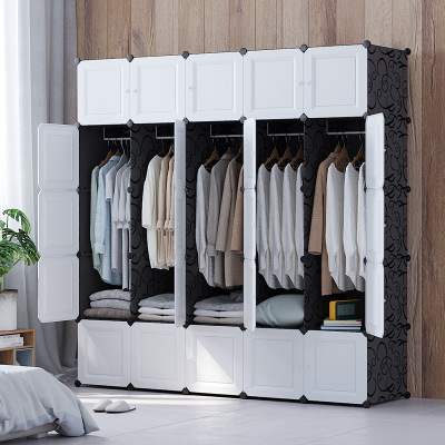 Simple Modern Economical Simple Wardrobe Plastic Wardrobe Home Rental Dormitory Simple Assembly Storage Locker