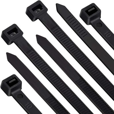 16-Inch about 40.6cm High Quality Strong Big Zipper Cable Tie Self-Locking Nylon Cable Tie, Indoor and Outdoor, Black
