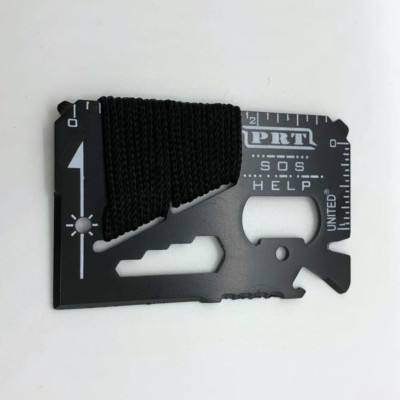 Outdoor Multi-Functional Stainless Steel Tool Card Saber Cards Tool Card Blade Rope Life Card 14-in-One