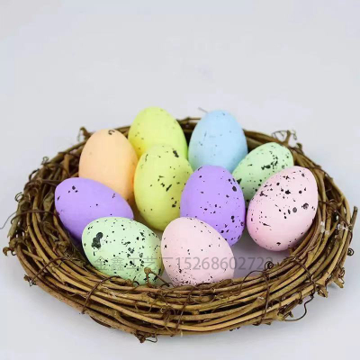 Happy Easter Days Gift Painting Bird Easter Eggs Decorations For Home  3.5x4.5cm