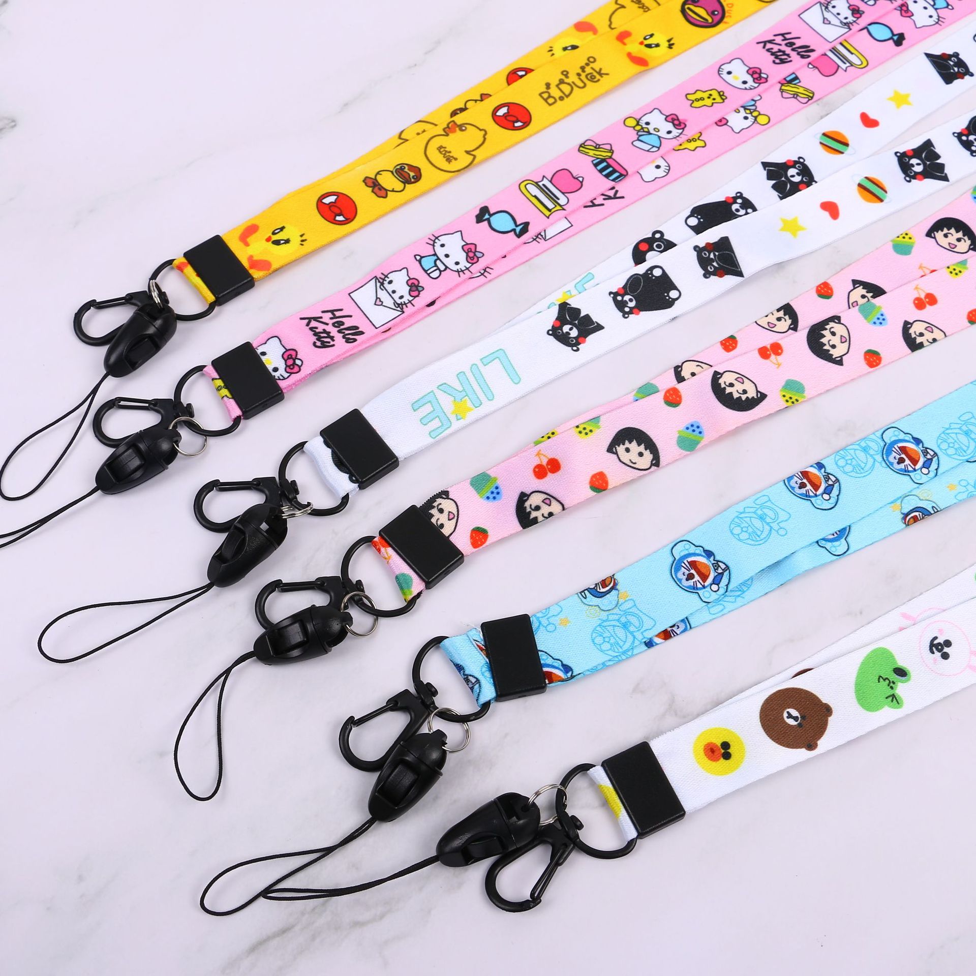 Hot Selling Mobile Phone Printing Lanyard Badge Hang Rope Work Permit Badge Rope Ribbon Rope Wholesale Customizable