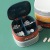 4 Compartment Pill Box Clamshell Four-Grid Pill Box Portable Pill Box Medicine Storage Box Portable Mini Contrast Color Pill Box