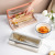 Four Grid Condiment Dispenser Clear with Cover Seasoning Box Tableware Storage Box 4 Grid MSG and Seasoning Condiment Dispenser Salt Jar