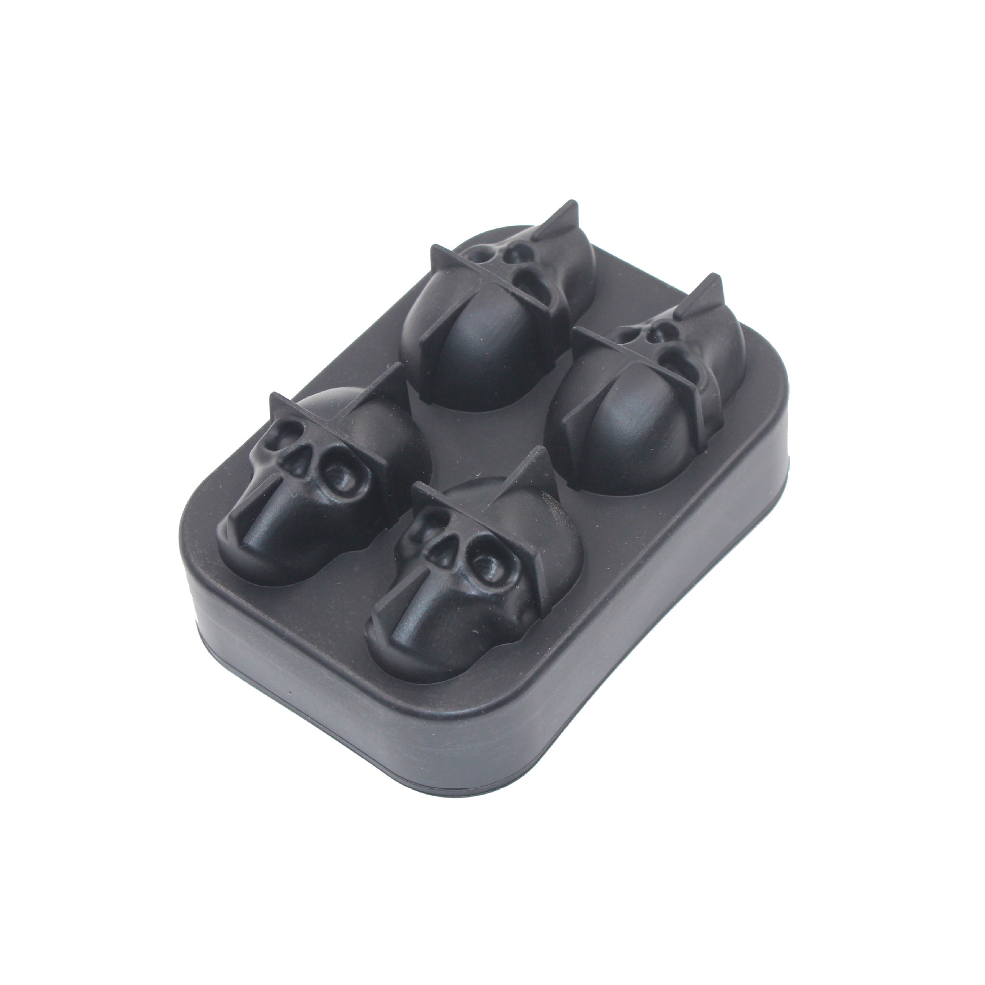 圣诞节礼品硅胶骷髅头冰格 硅胶4连骷髅头冰格 万圣节骨头冰模