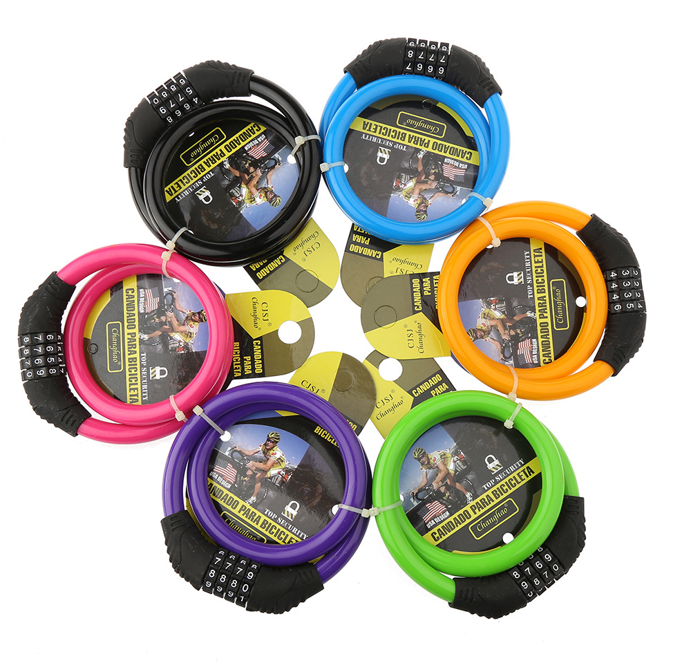 【厂家直供】自行车防盗钢丝密码锁