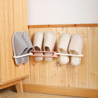 Nano Stickers One-to-Three Rotating Shoe Rack Strong Seamless Punch-Free Nano Wall Stickers behind the Door Bathroom Nail Free Slipper Rack