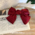 French Elegant Satin Big Bow Hairpin Korean Retro Temperament Head Clip Back Head Clip Hair Accessories