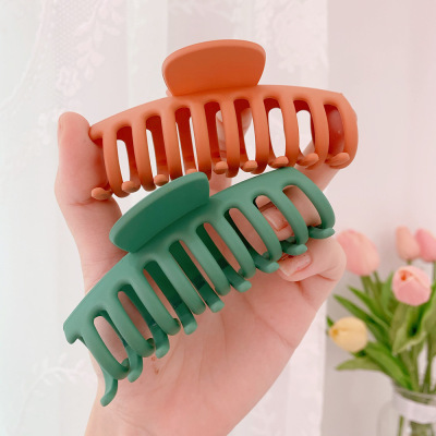 Japanese and Korean Ins Hairpin Hairpin Paint Big Hair Claws Frosted Color Barrettes Cute Bath Hairpin Wash Headdress