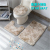 STAR MAT Two-Color Toilet Three-Piece Set Absorbent Non-Slip Carpet Long Wool Pvvelvet Toilet Mat