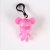Taobao TikTok Big Head Bear Stick-on Crystals Keychain Pendant Craft Gift Bear Key Ring Young Couple Pannier Bag Factory