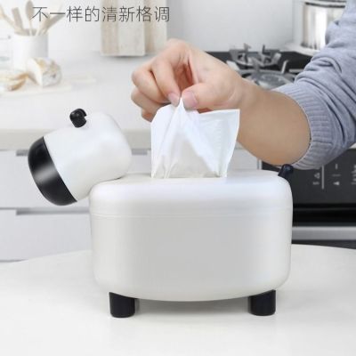 Calf Tissue Box Creative Living Room Home Cute Restaurant and Tea Table Paper Extraction Box Toothpick Box Multifunctional Nordic Ins