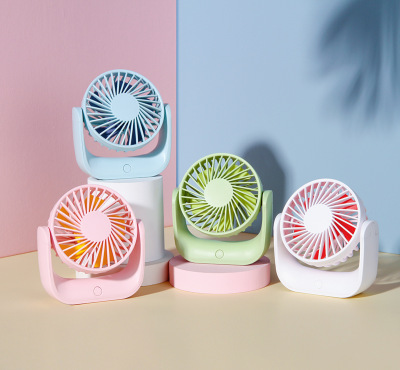 Creative New Desktop Fan USB Charging Adjustable Wind Direction Silent and Portable Small Handheld Fan Customization