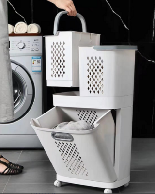 Movable Clothes Storage Basket Floor Type