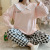Spring and Autumn Women's Pajamas Korean Style Lace Doll Collar Sweet Princess Style 6535 Cotton Long Sleeve Casual Homewear