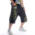 Summer European and American Fashion Loose plus Size Denim Shorts Men's Youth Street Dance Hip-Hop Personality Embroidery Cropped Trousers